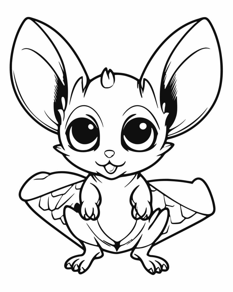 Sugar Glider Coloring Page vector