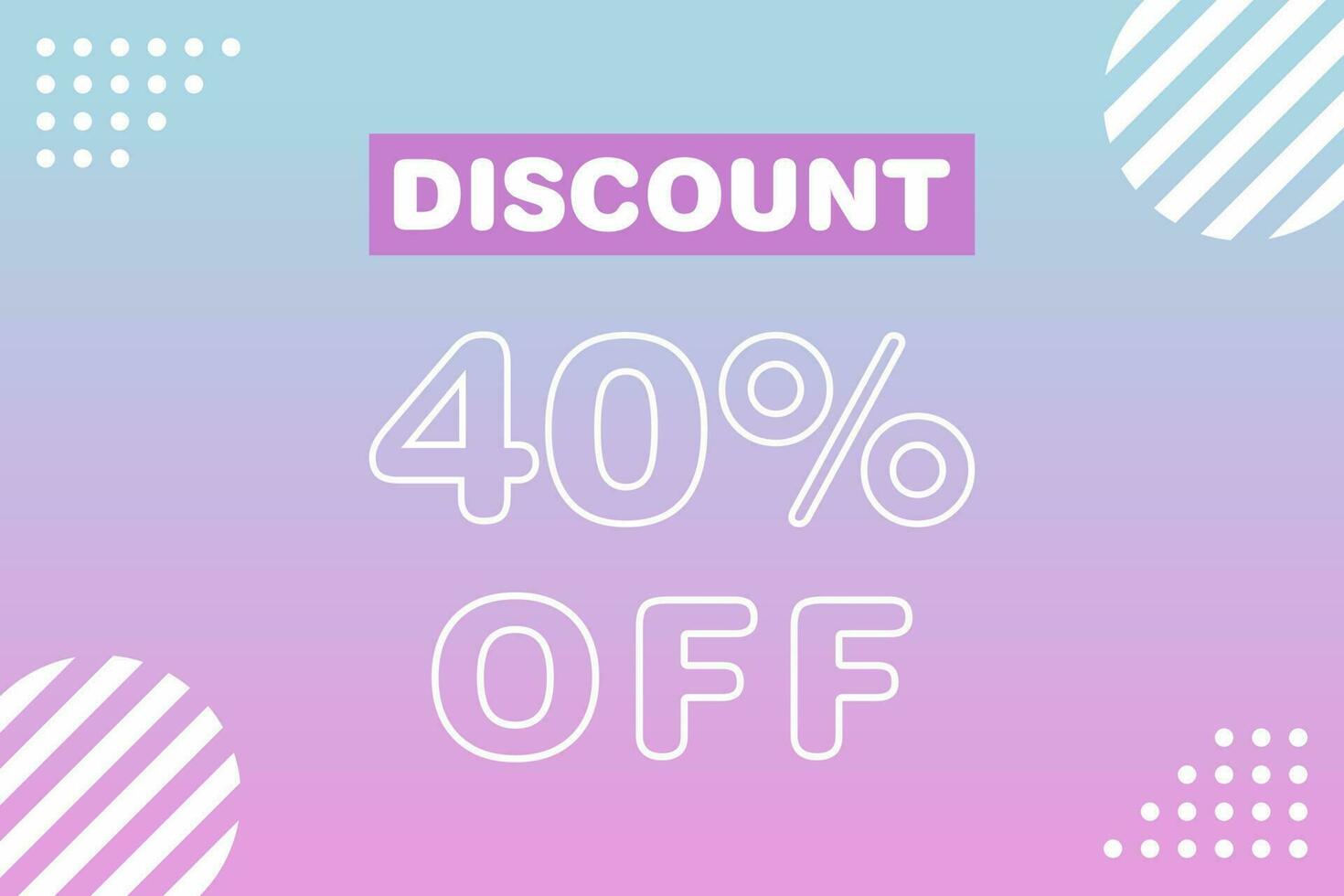 40 percent Sale and discount labels. price off tag icon flat design. vector