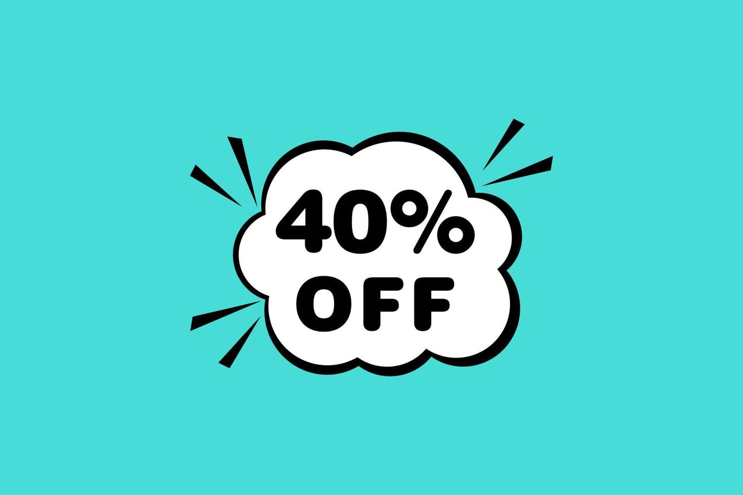 40 percent Sale and discount labels. price off tag icon flat design. vector