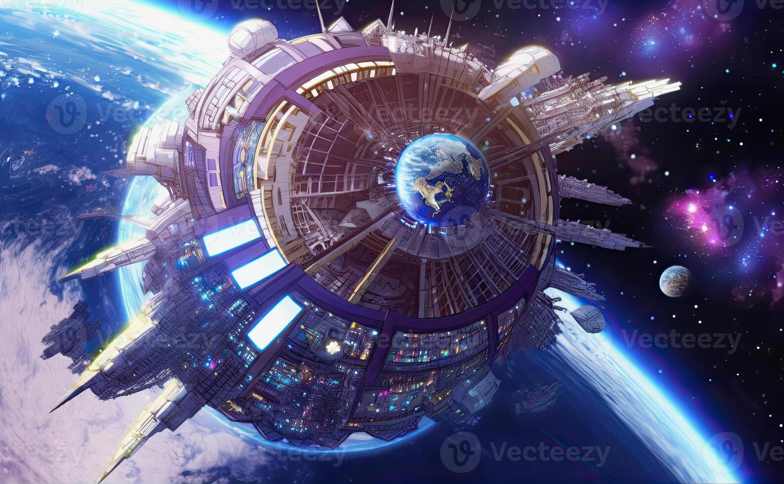 illustration of an anime spaceship photo