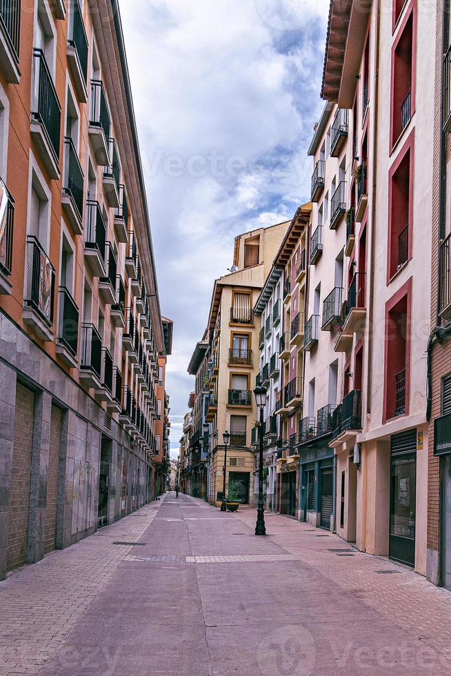 streets in the historic old town of Zaragoza, Spain photo