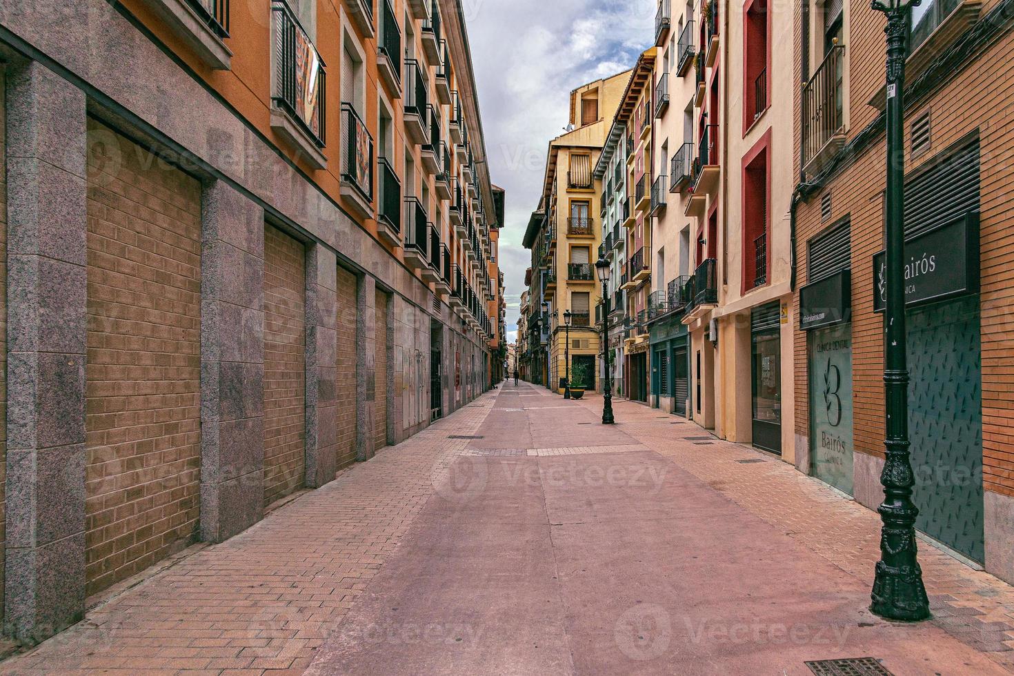 streets in the historic old town of Zaragoza, Spain photo