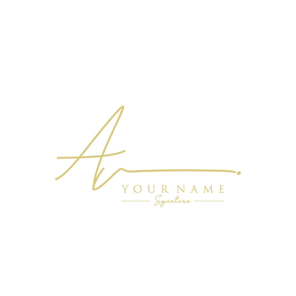 Letter AV Signature Logo Template Vector