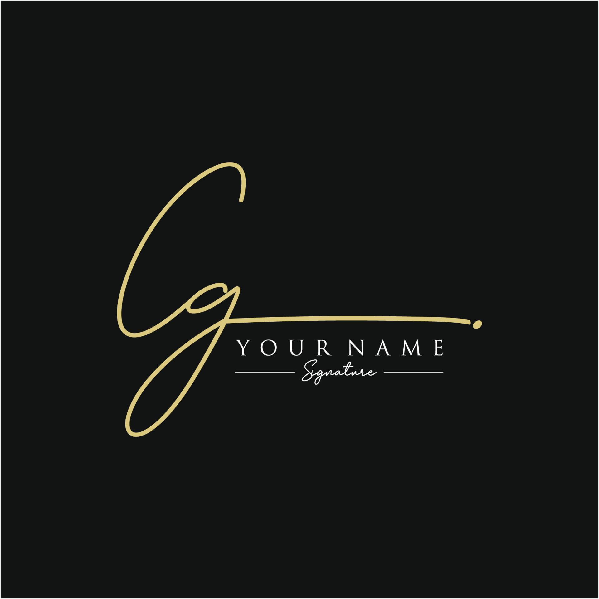 Letter CG Signature Logo Template Vector 22561489 Vector Art at Vecteezy