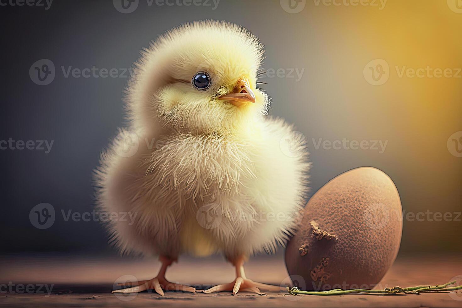 illustration of a cute chick photo