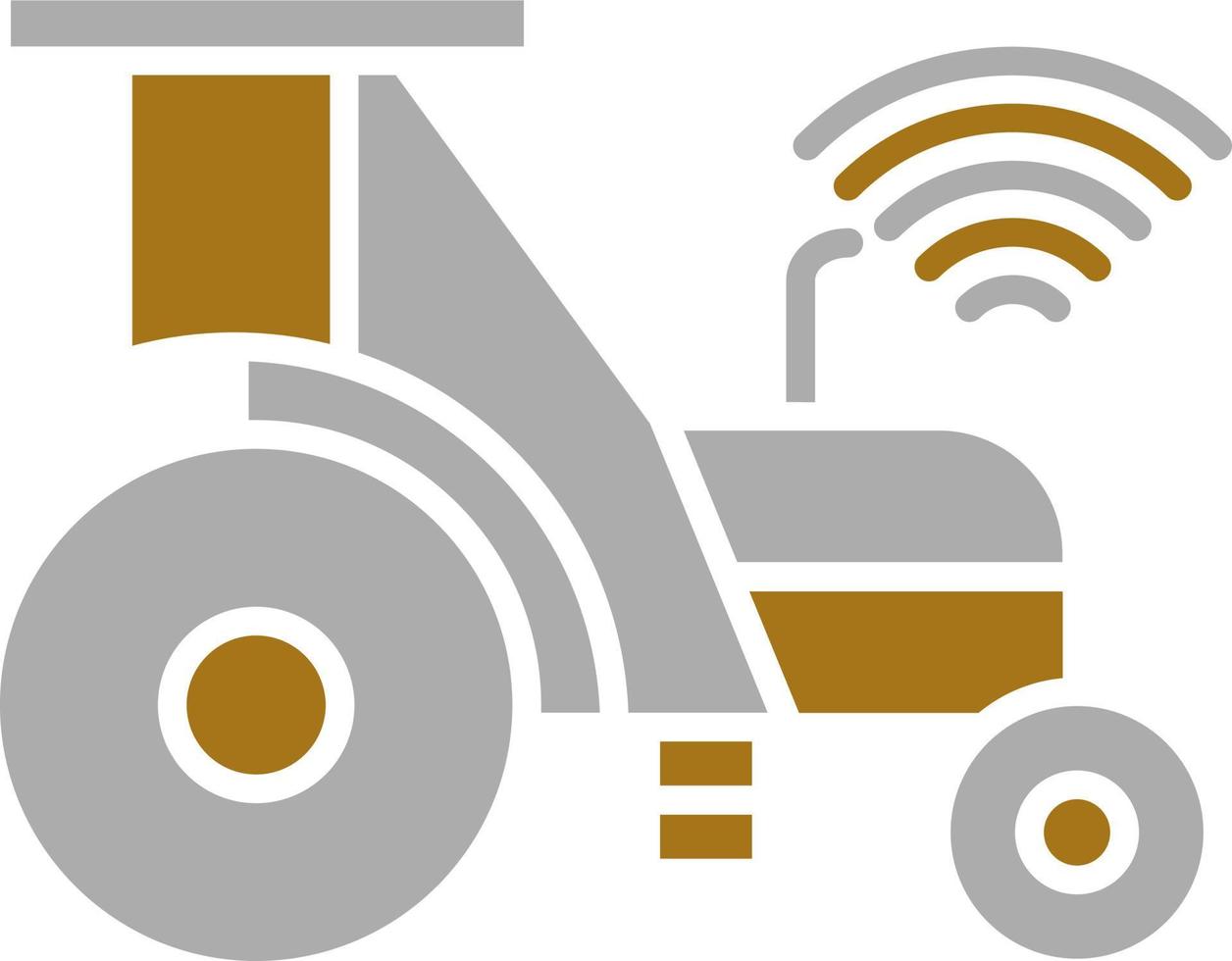 smart tractor Vector Icon Style