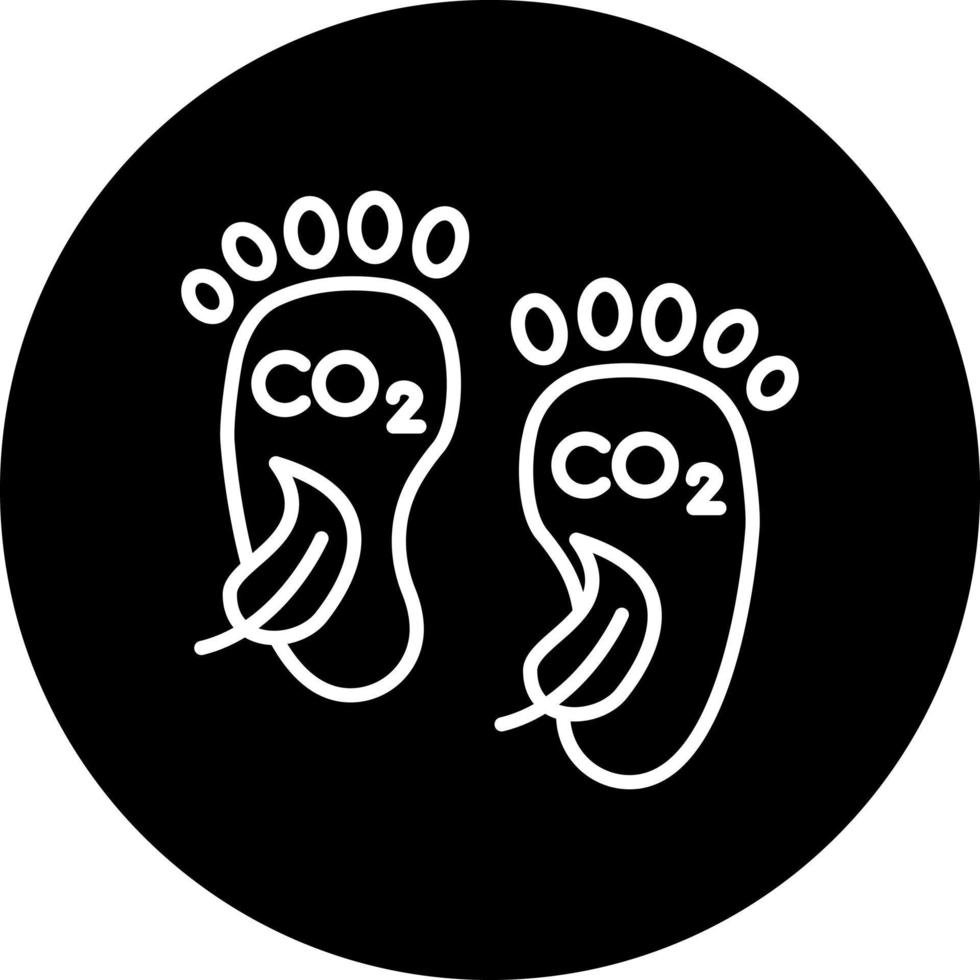 carbon footprint Vector Icon Style