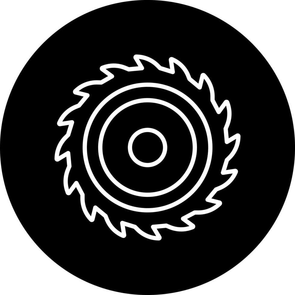 circular Sierra vector icono estilo