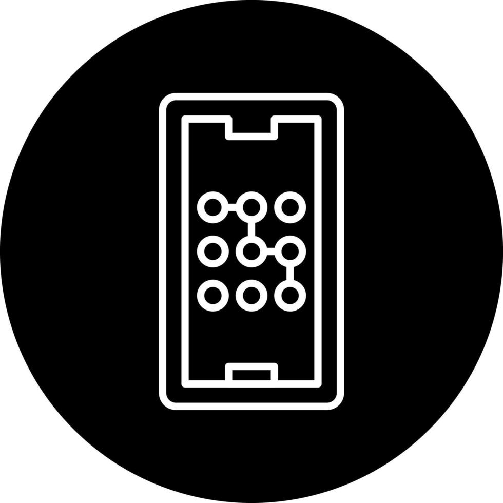 mobile pattern lock Vector Icon Style