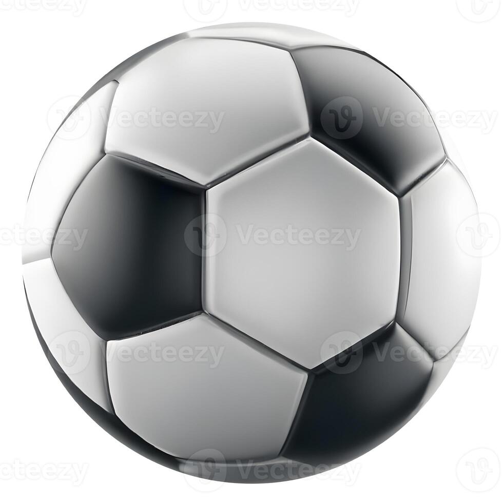 3d soccer ball or football isolated on white background. . photo