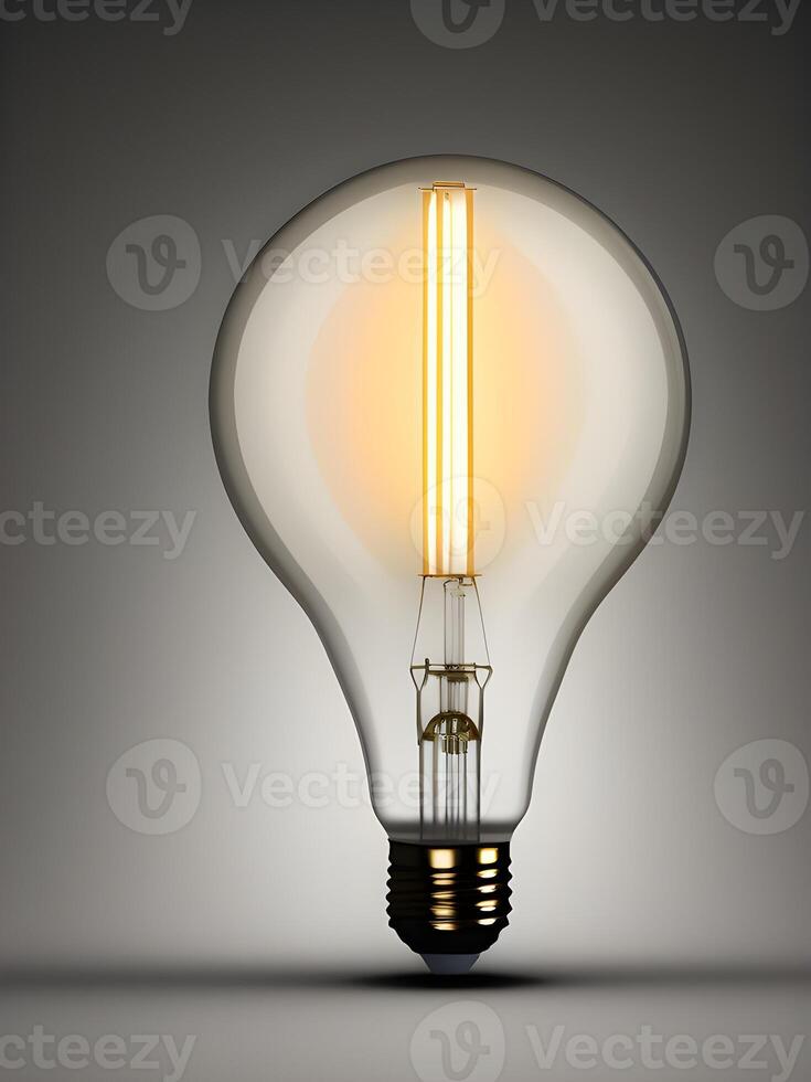 3D render of light bulb. . photo