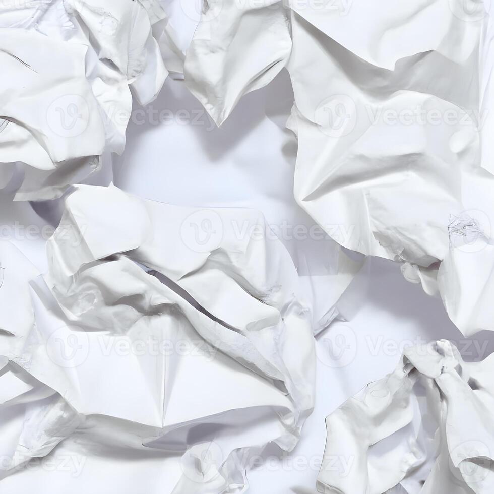 white paper crumpled texture background. . photo