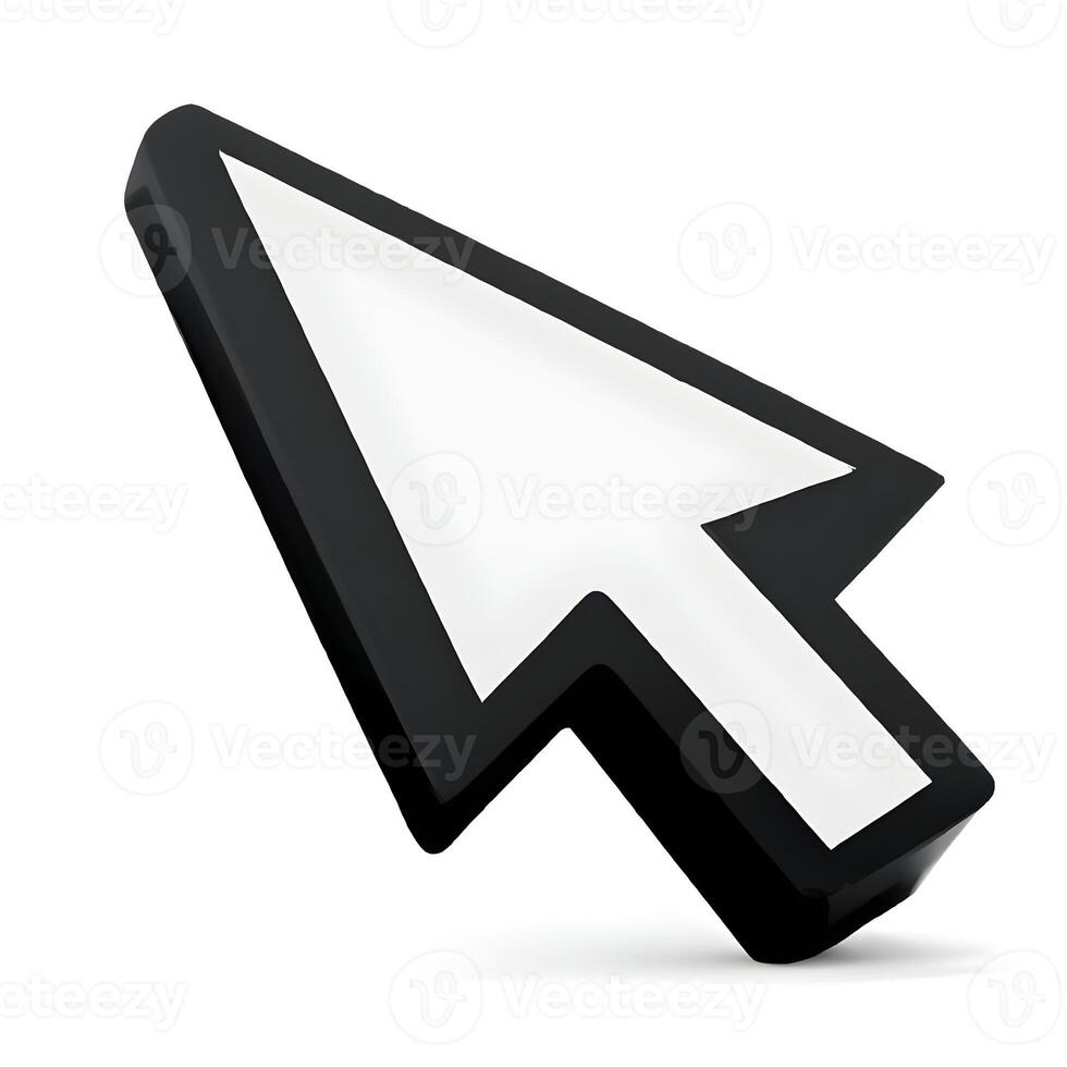 3d computer mouse cursor. arrow icon. . photo