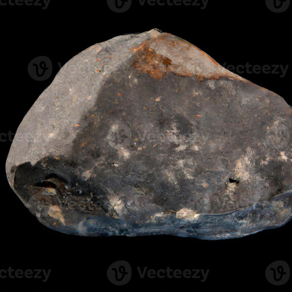 space asteroid. meteorite stone isolated on black background. . photo