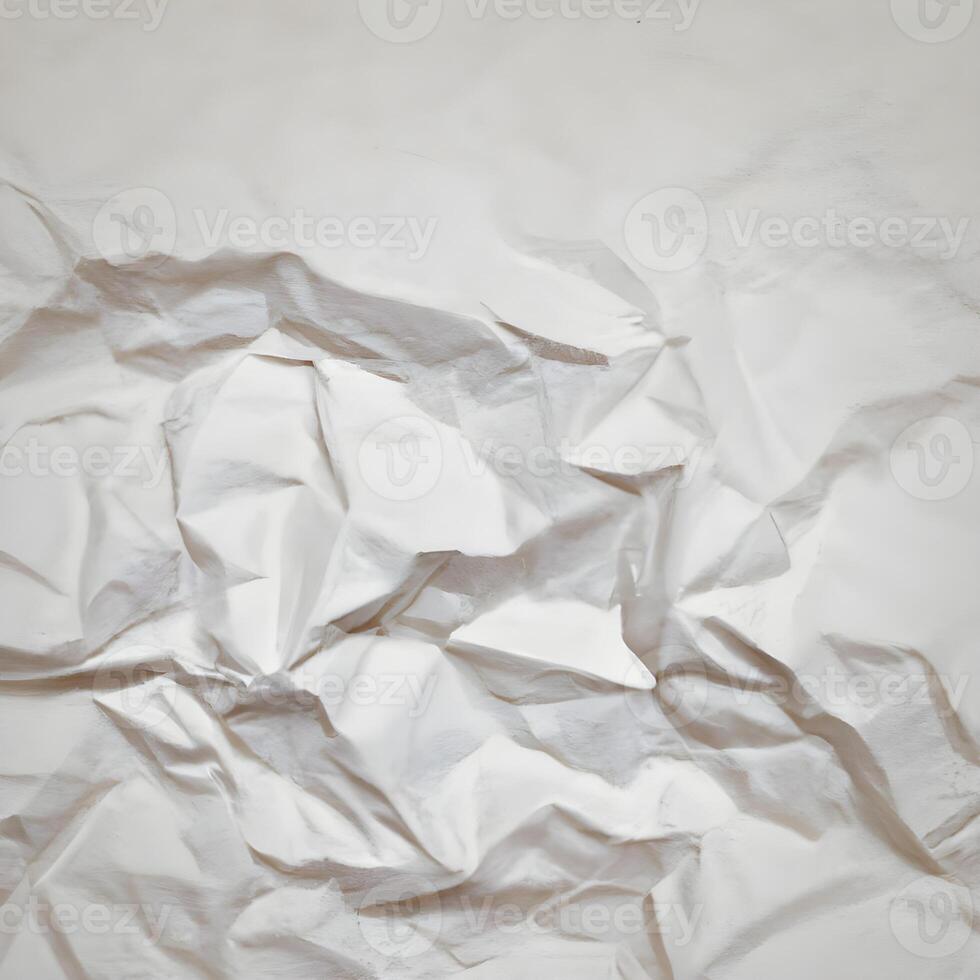 white paper crumpled texture background. . photo