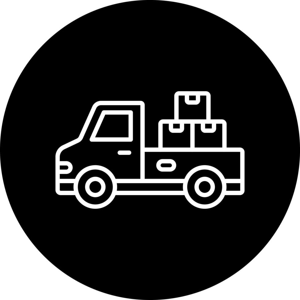 Cargo Truck Vector Icon Style
