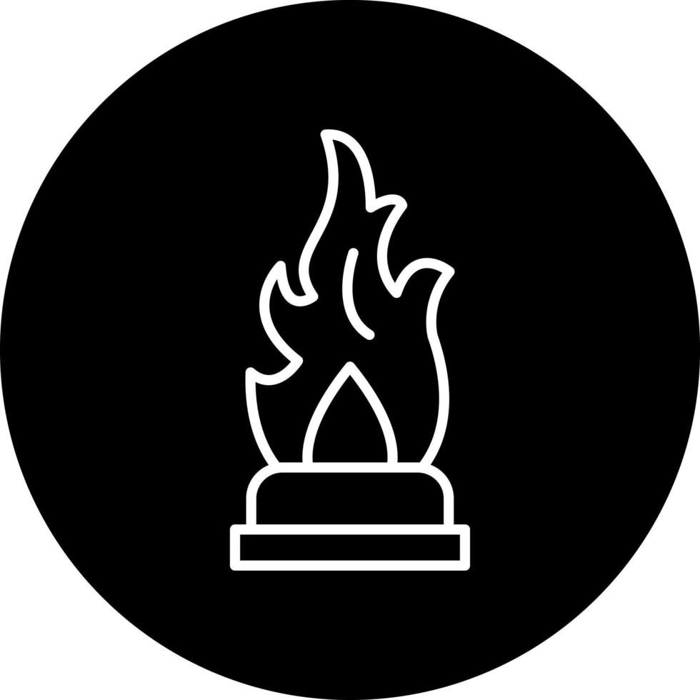 Oil Fire Vector Icon Style