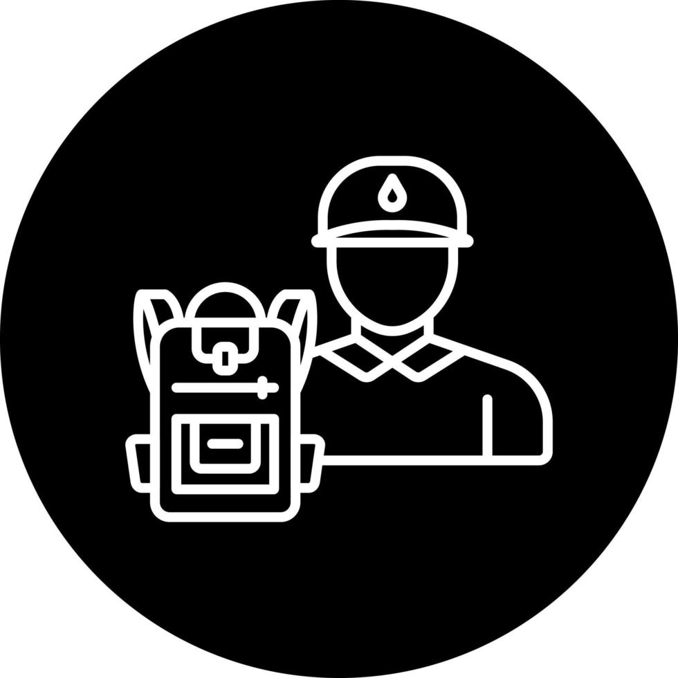 backpacker Vector Icon Style