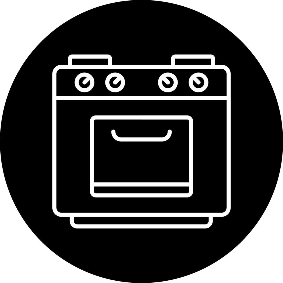 Gas Stove Vector Icon Style