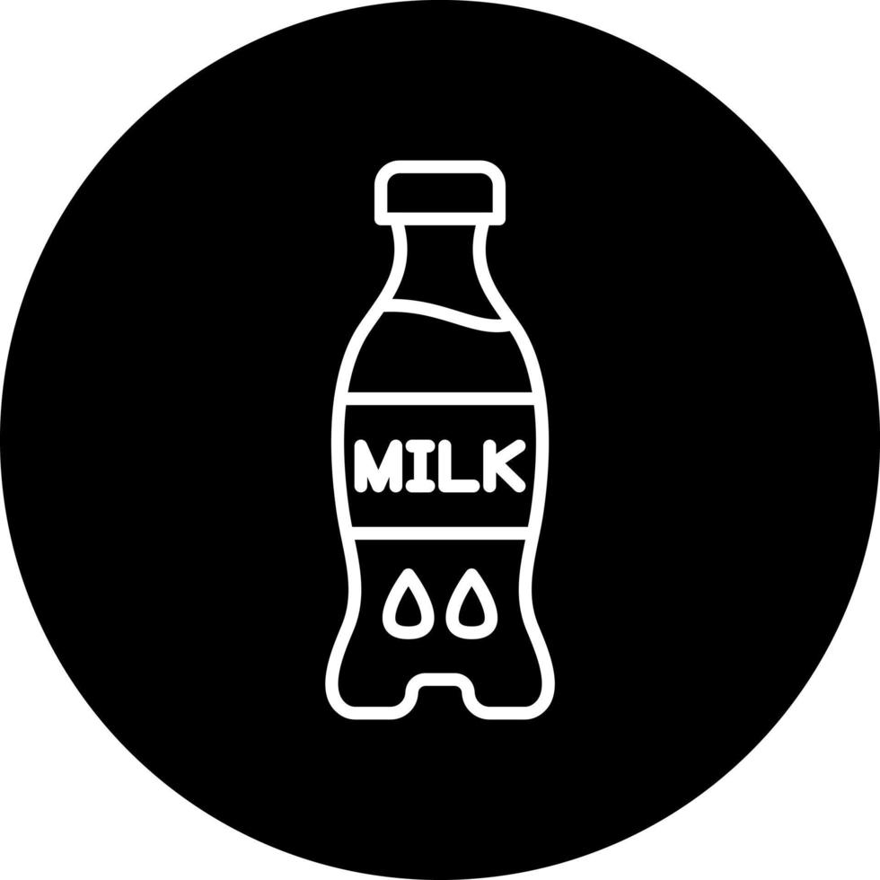 Milk Bottle Vector Icon Style