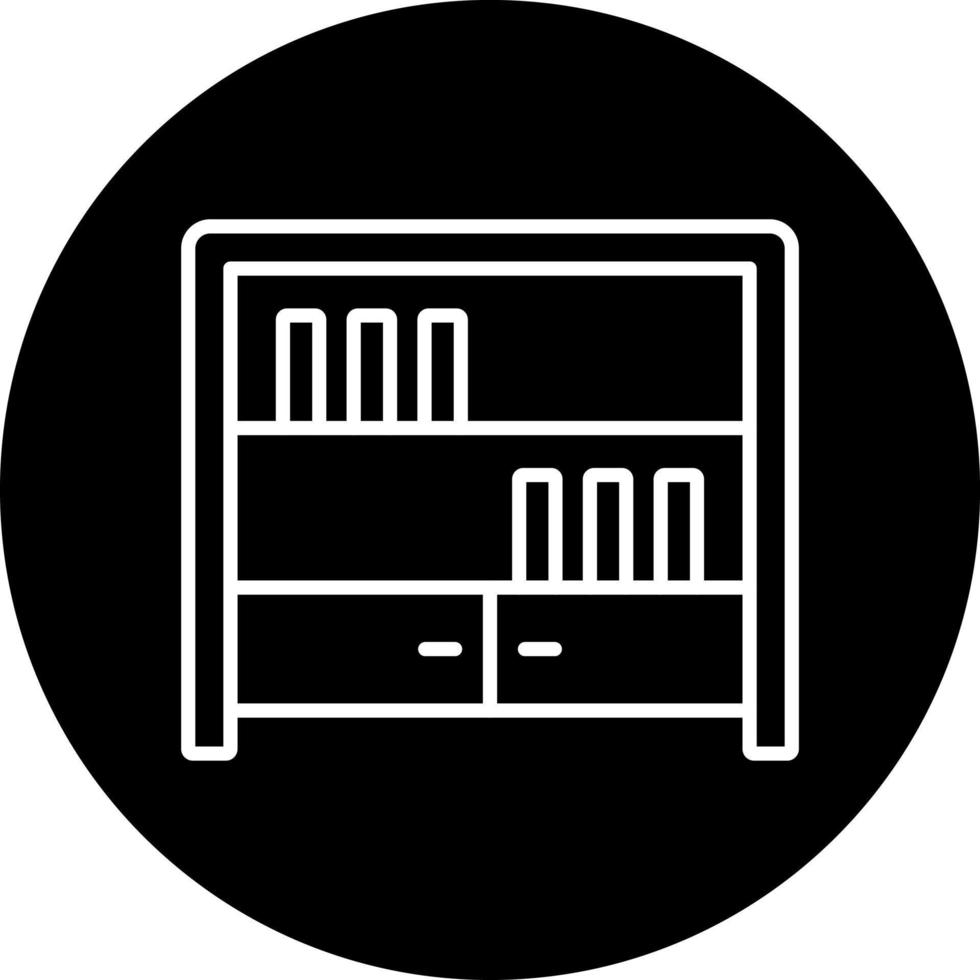 Bookshelf Vector Icon Style