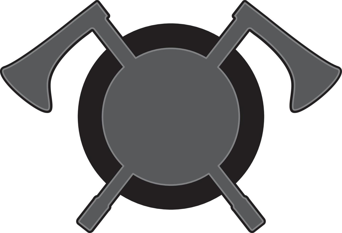 Viking Shield with Crossed Axes vector
