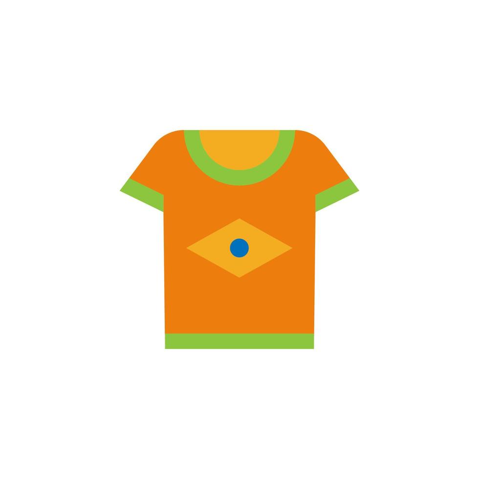 camiseta color desde brasileño carnaval conjunto vector icono