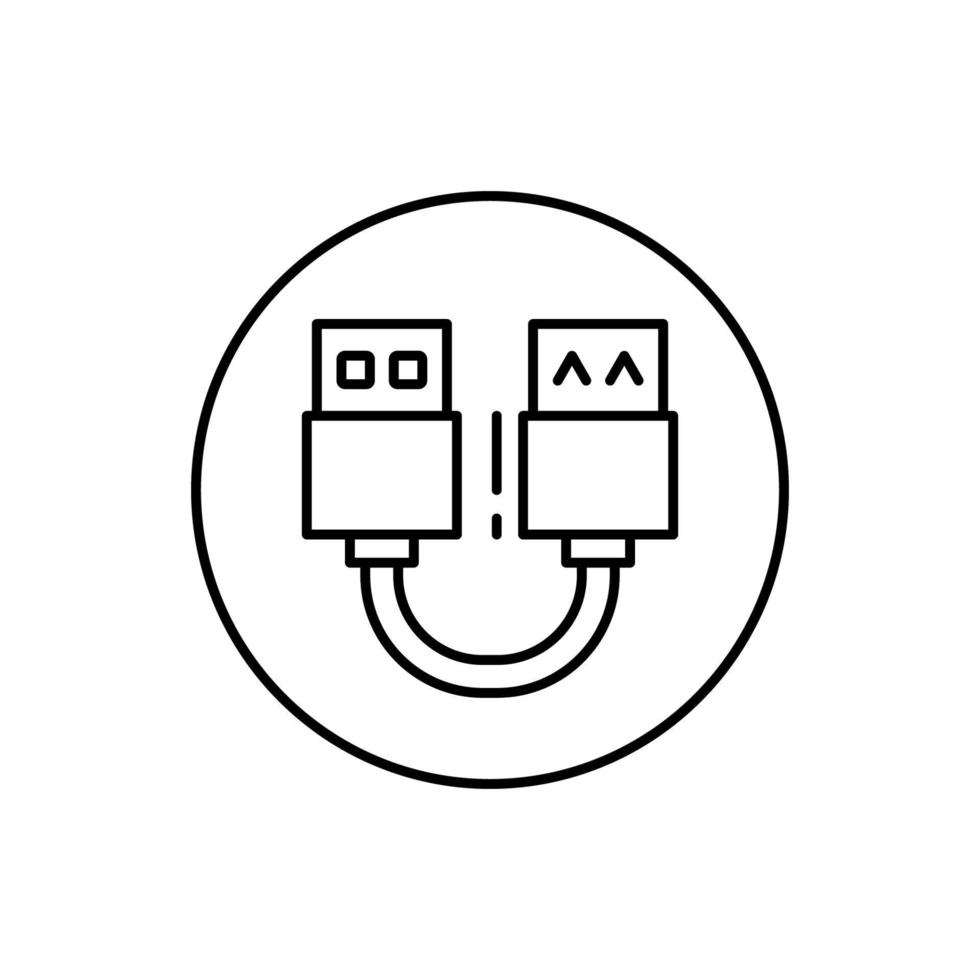 USB, connector vector icon