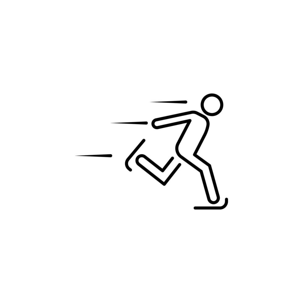 speed ice skating vector icon