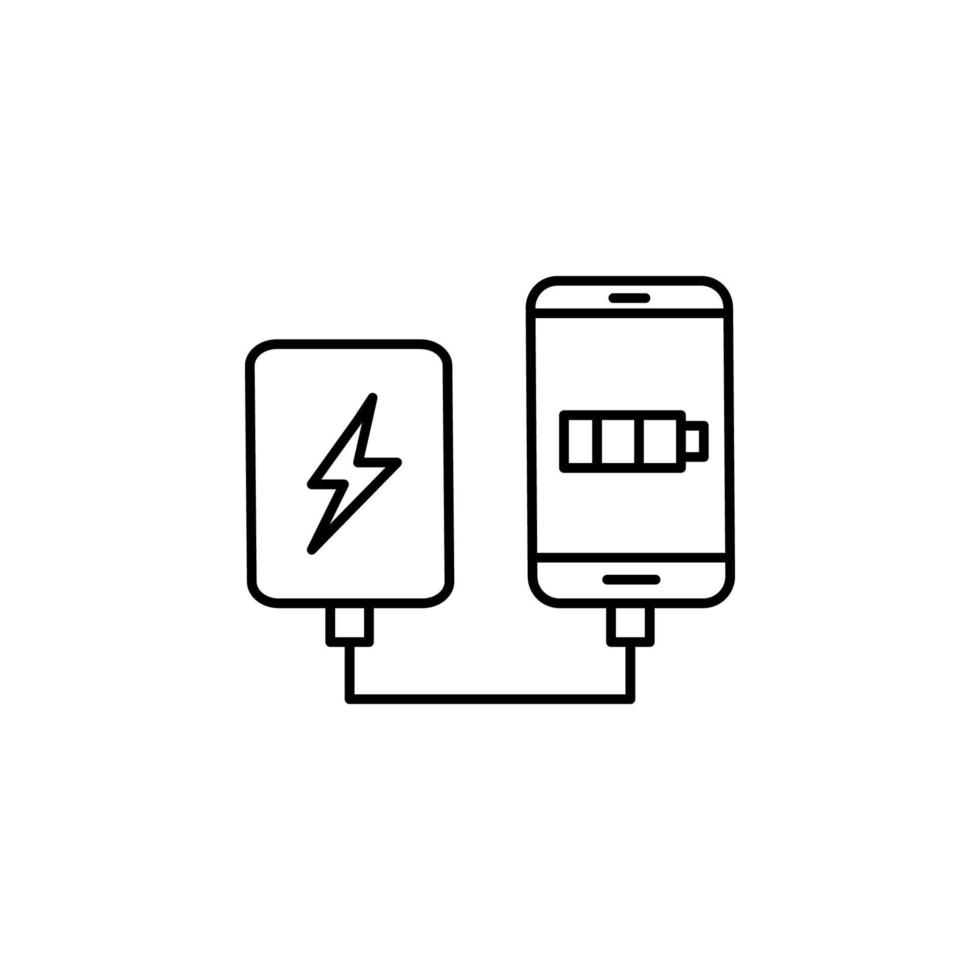 Gadget, power bank vector icon