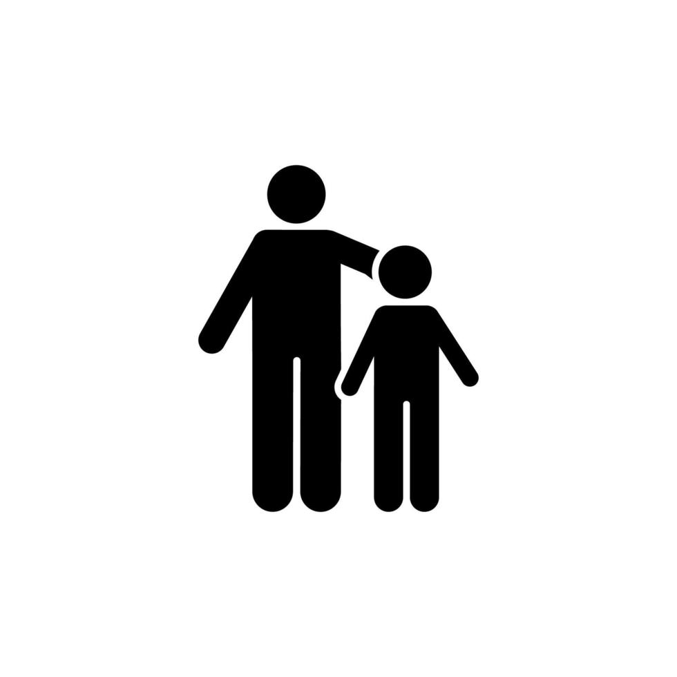 Child man walk park vector icon