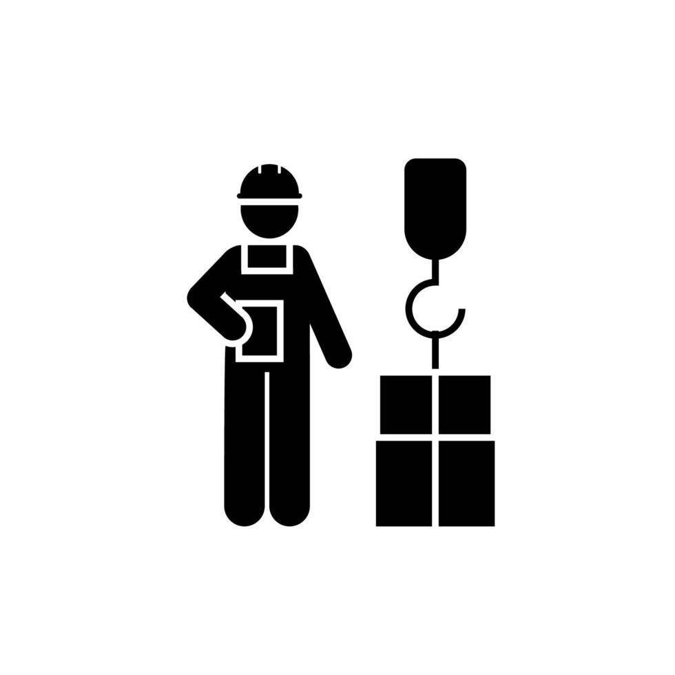 Automation, factory, machinery, job vector icon