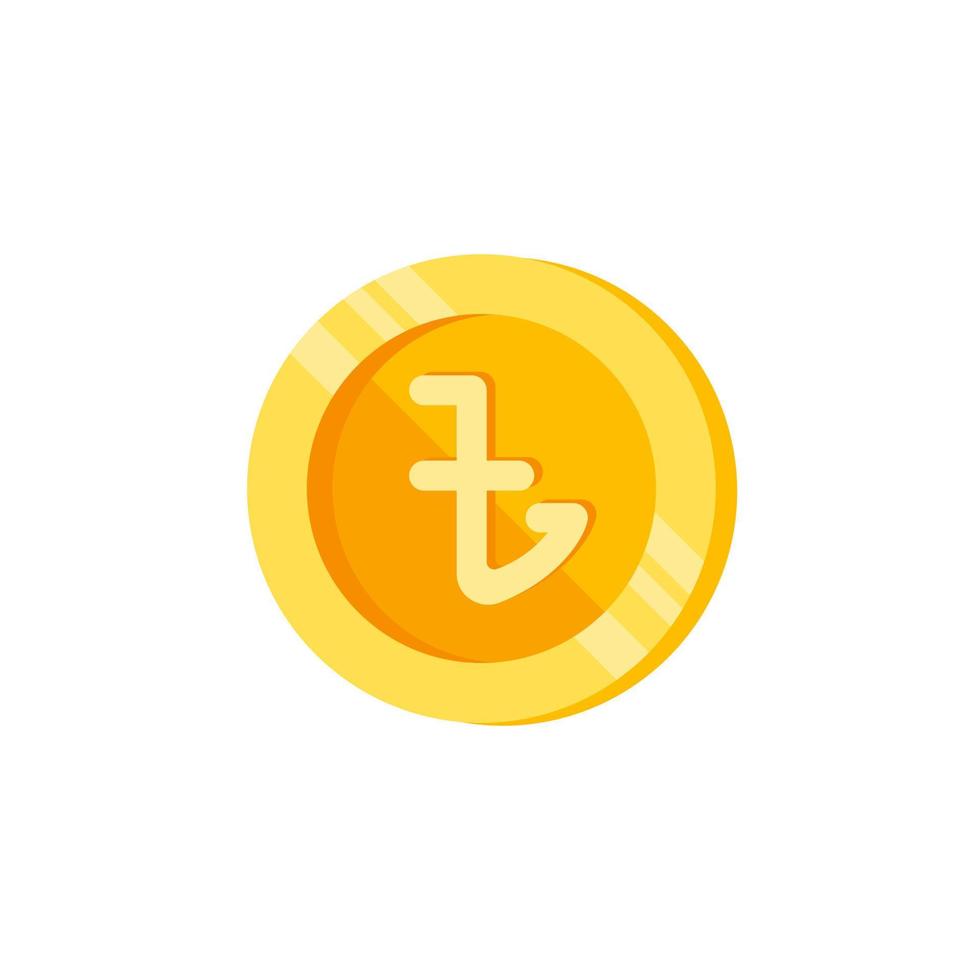 Taka, coin, money color vector icon