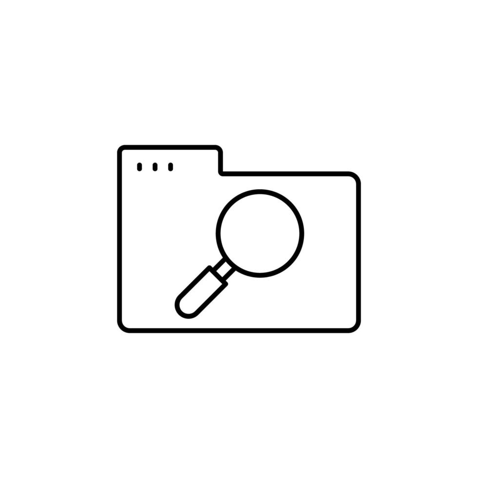 Folder magnifier vector icon