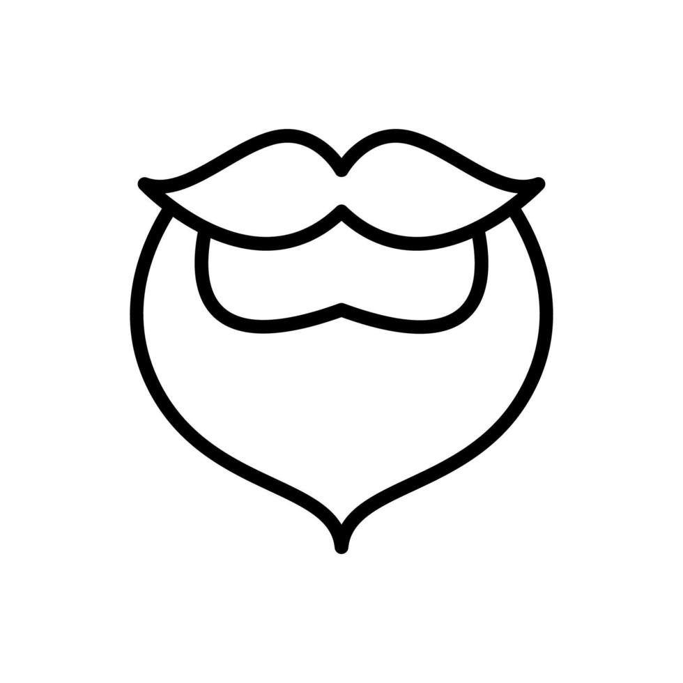 barba, Bigote vector icono