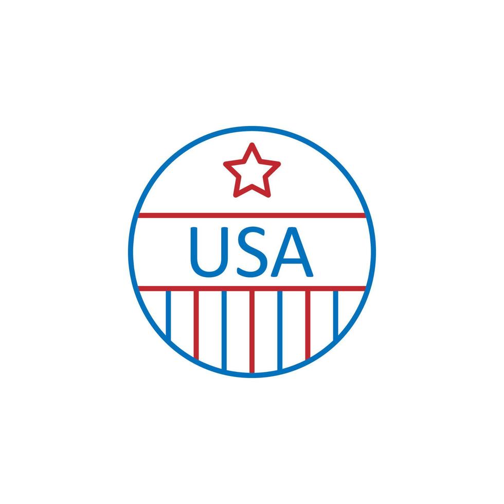 USA, pin vector icon