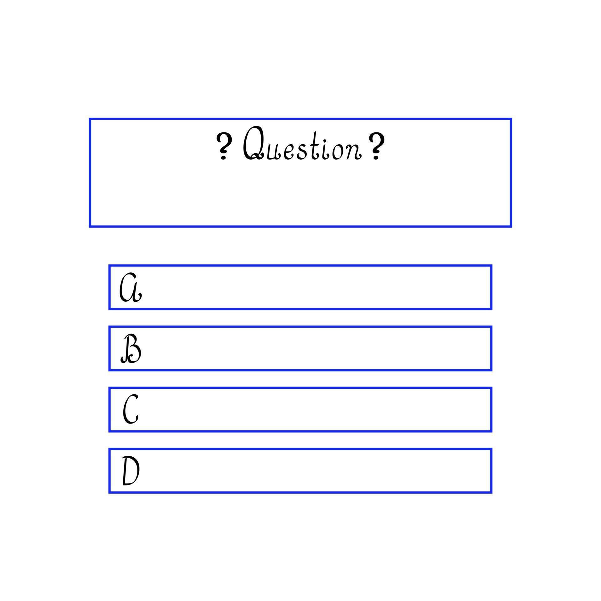 Quiz lottery or TV show, trivia game multiple choice menu template