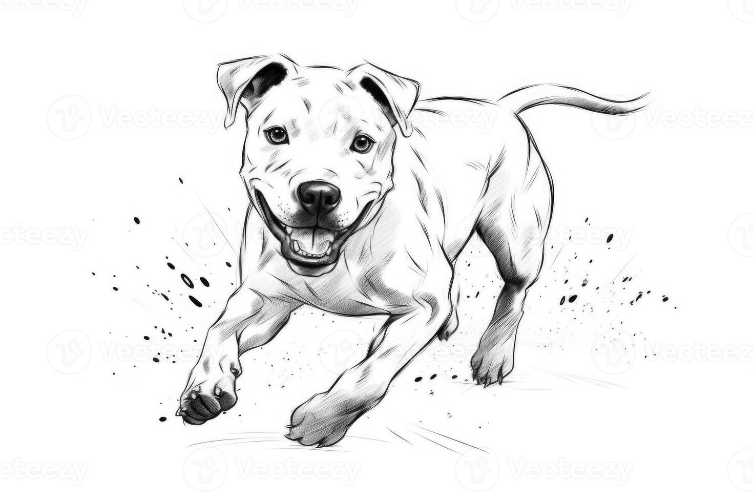 Coloring page outline of cartoon cute little puppy dog. illustration coloring book for kids. photo