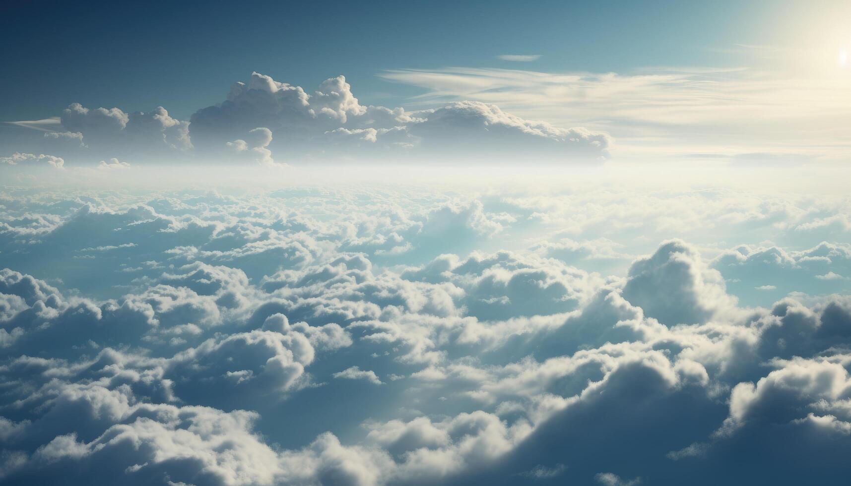 Blue sky and soft clouds background with photo