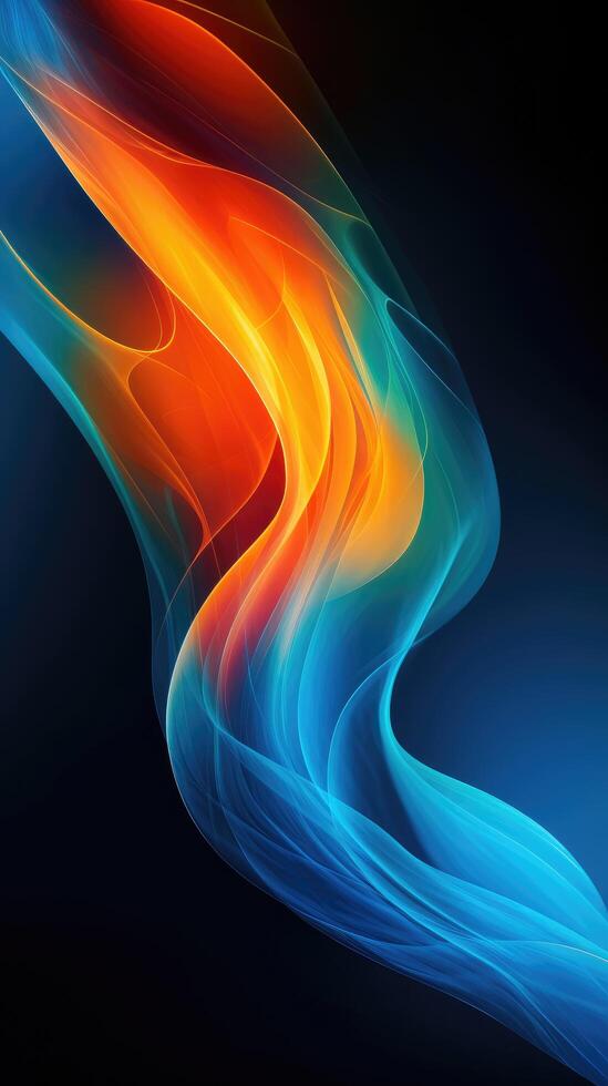 Modern background of rainbow gradients and curves with fluid, liquid motion with photo