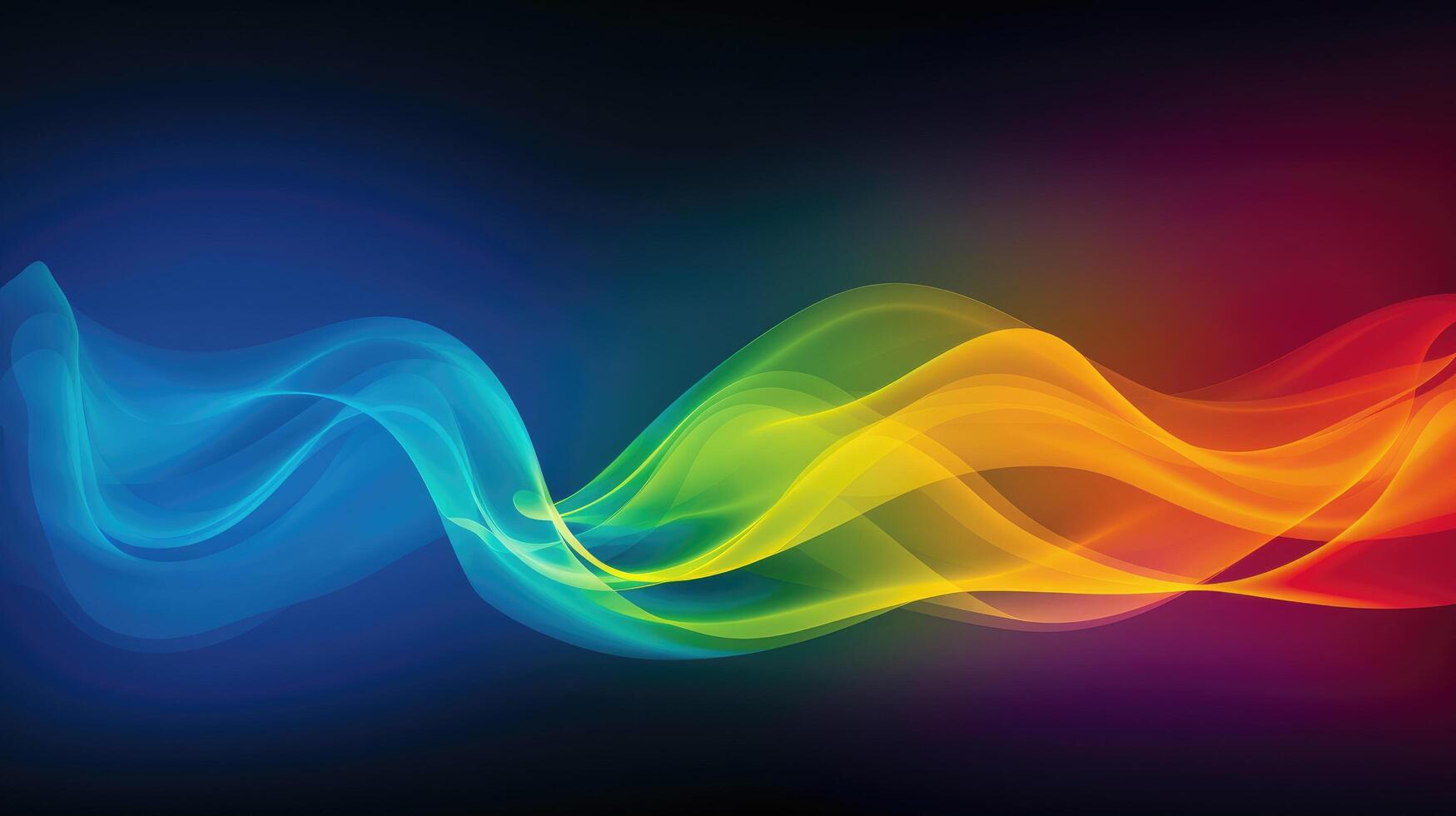 Modern background of rainbow gradients and curves with fluid, liquid motion with photo