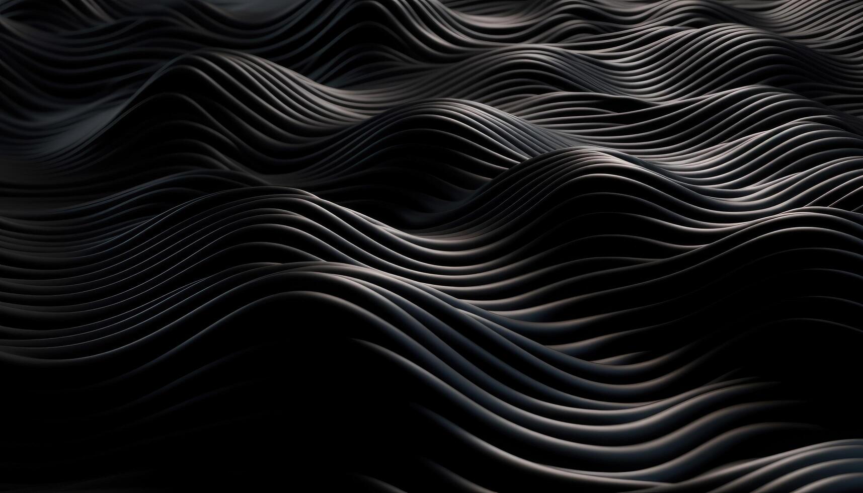 Wavy Black Textured Metallic 3D Background photo