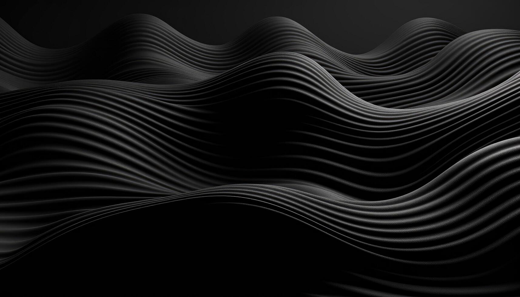 Wavy Black Textured Metallic 3D Background photo