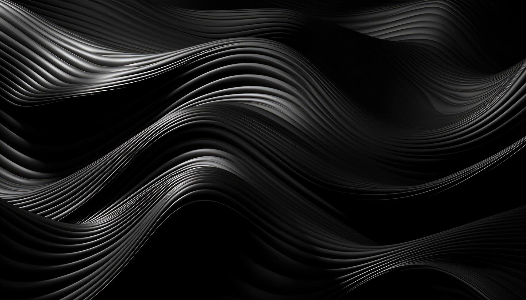 Wavy Black Textured Metallic 3D Background photo