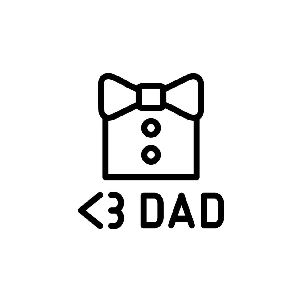 amor papá, camisa vector icono