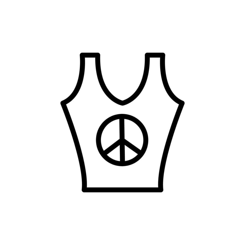 T shit, peace vector icon