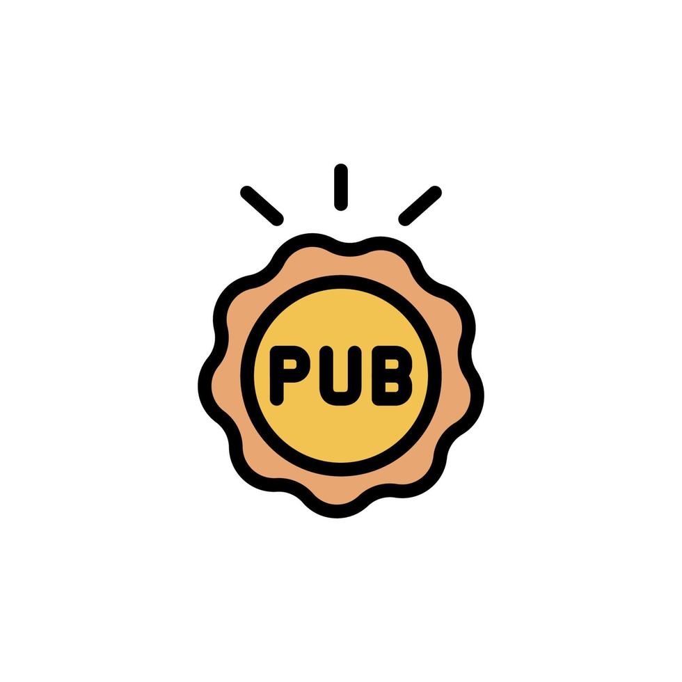 pub firmar, etiqueta vector icono