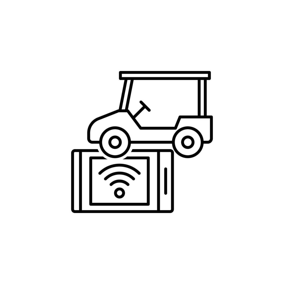 Smart farm, vehicle vector icon