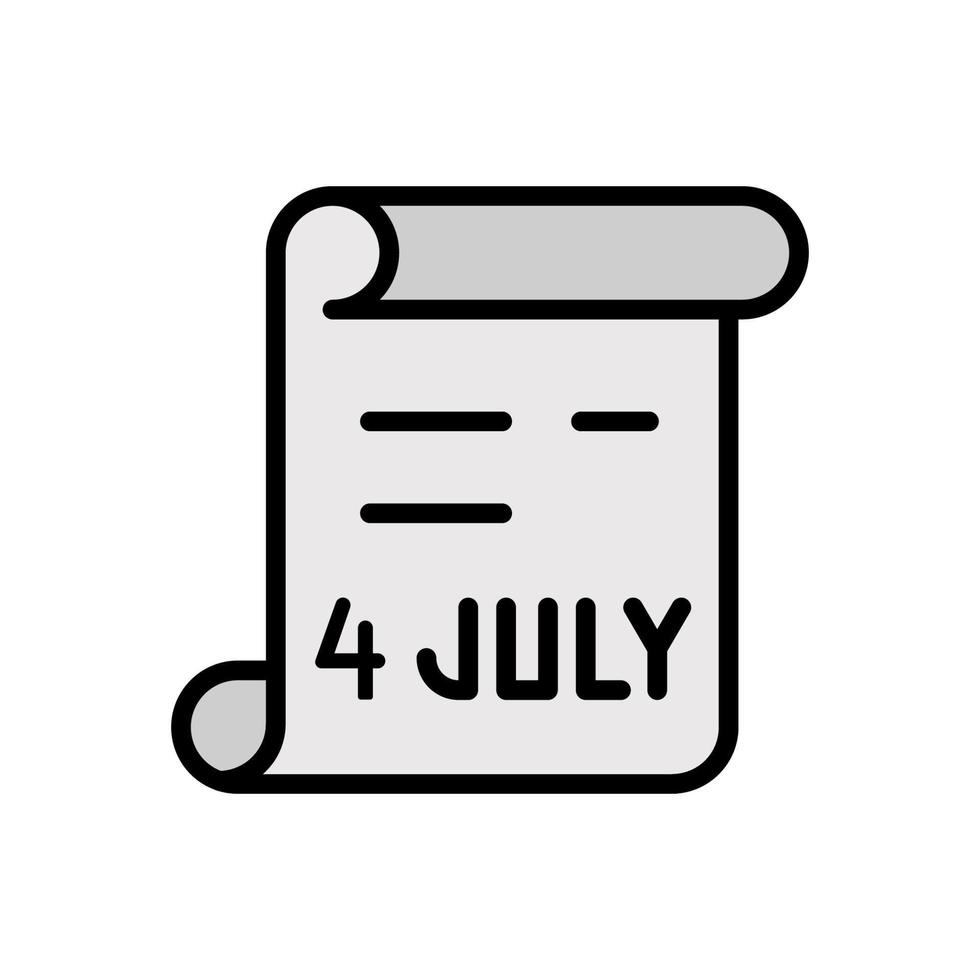 4to julio documento vector icono