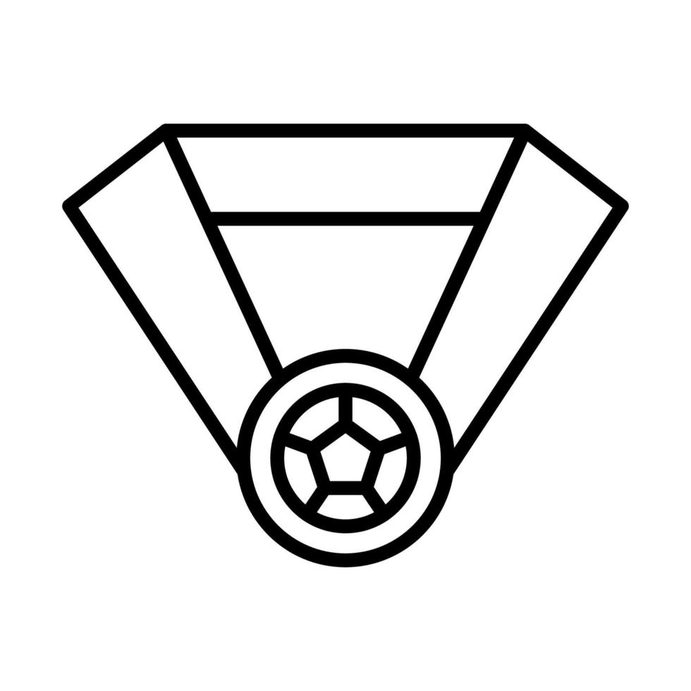 Medal, ribbon, football vector icon